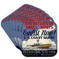 thumbnail image 1 of 3dRose, US Coast Guard Operators of Small Boats Enlist Now Recruiting Poster, set of 8 Coasters - Soft, 1 of 7
