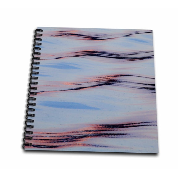 3dRose, USA, Alaska, Glacier Bay National Park. Water reflections on waves., Drawing Book 8 x 8 inch