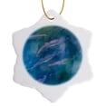 thumbnail image 1 of 3drose, Usa, Alaska, Potters Marsh. Salmon Spawning., 3 inch Snowflake Porcelain Ornament, 1 of 7
