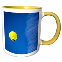 3drose, Usa, Albuquerque, Nm, International Albuquerque Balloon Fiesta., 11oz Two-tone Yellow Mug