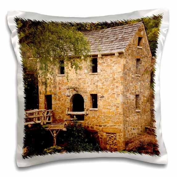 3dRose, USA, Arkansas, North Little Rock, The Old Mill., 16x16 inch Pillow Case