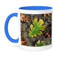 thumbnail image 1 of 3dRose, USA, California, Cleveland National Forest, Acorns and Black Oak, 15oz Two-Tone Blue Mug, 1 of 3