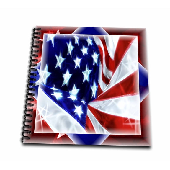 3dRose, USA Flag, Mini Notepad 4 x 4 inch