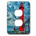 thumbnail image 1 of 3dRose, USA, Grand Haven, Michigan, lighthouse, 2 plug outlet cover, 1 of 1