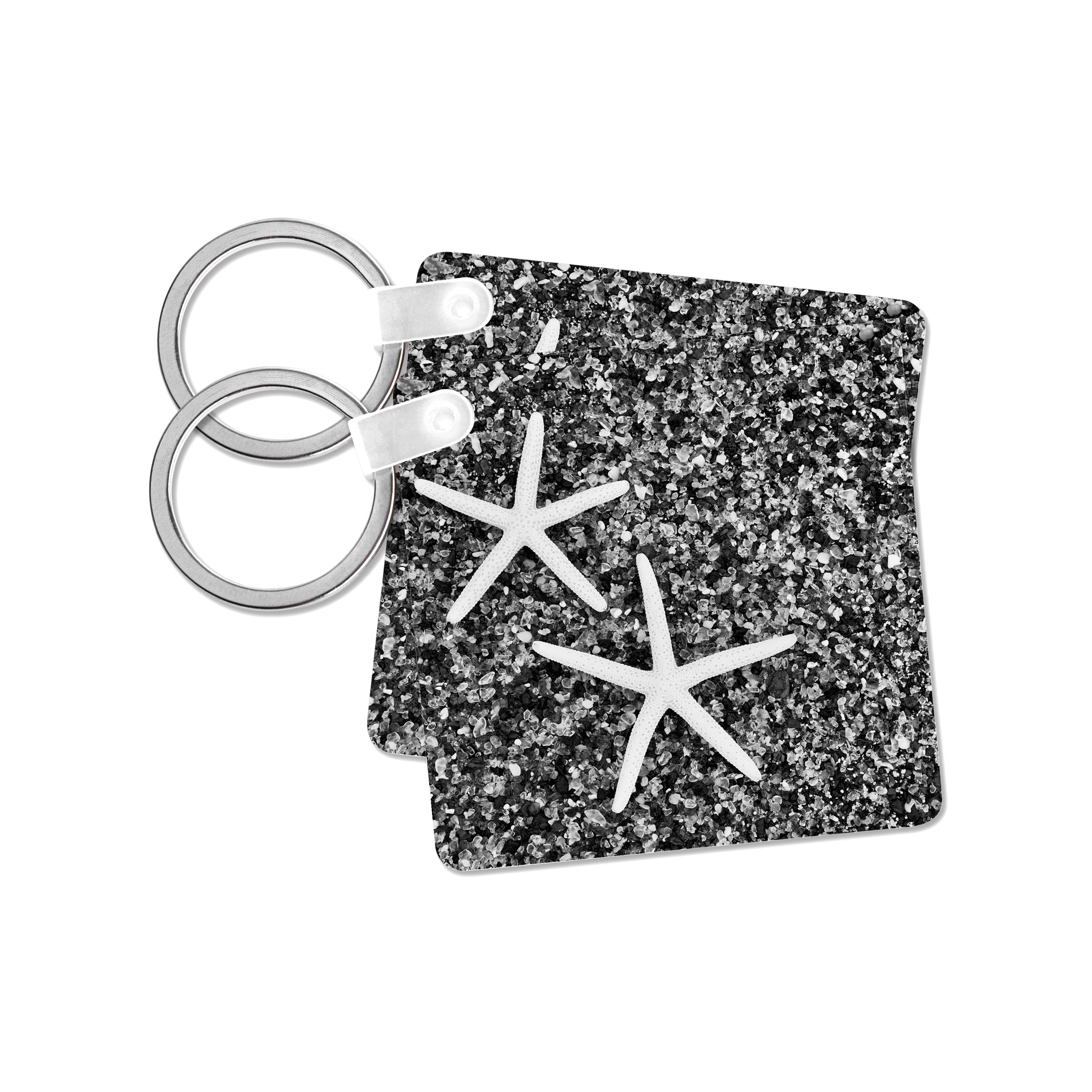 FAUTHENTICUTE Gold Beach Keychain Set - Starfish & Shell Charms With Blue Rope For Women - View #2