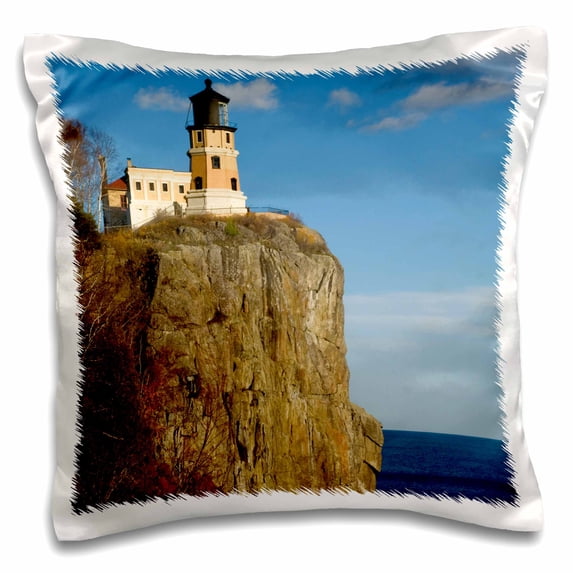 3dRose, USA, Minnesota, Split Rock Lighthouse, Lake Superior - US24 DSV0005 - David Svilar, 16x16 inch Pillow Case