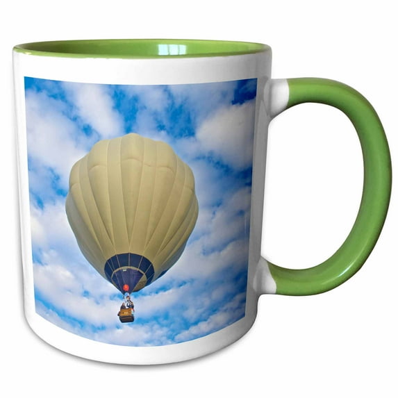 3drose, Usa, New Mexico, Albuquerque International Balloon Fiesta, 15oz Two-tone Green Mug