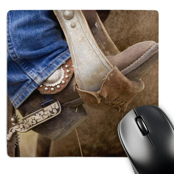 3dRose, USA, Oregon, Seneca, Ponderosa Ranch, Cowboy boots - US38 BJA0362 - Jaynes Gallery, MousePad