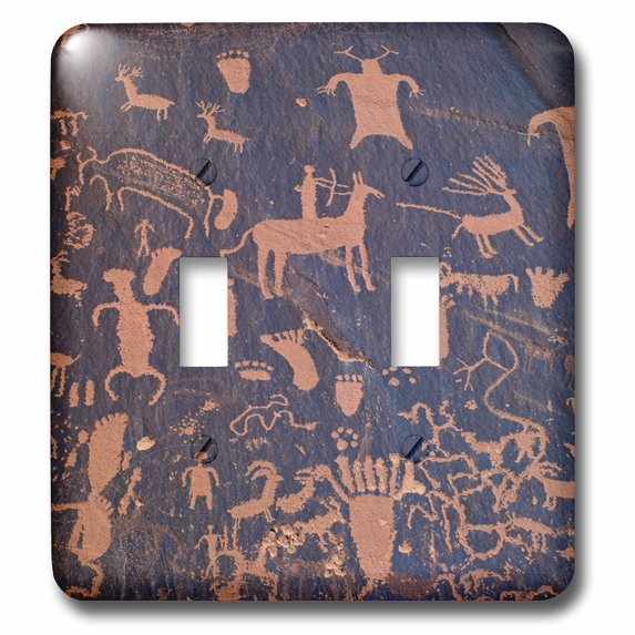 3dRose, USA, Utah, Newspaper rock. Ancient petroglyphs., double toggle switch