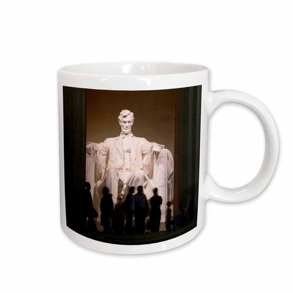 3dRose USA, Washington DC, Abraham Lincoln Memorial statue - US09 LFO0237 - Lee Foster, Ceramic Mug, 11-ounce