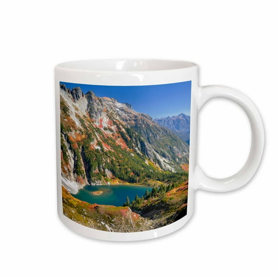 3drose, Usa, Washington. Doubtful Lake and the Stehekin Valley from Sahale Arm, 15oz Mug