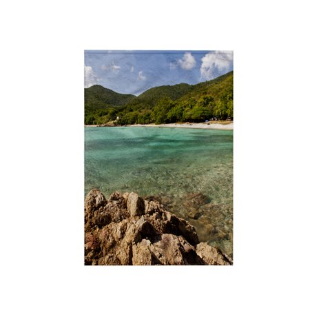 3dRose, USVI, St John, Little Lameshur Bay, St John Island - CA37 TDR0024 - Trish Drury, 15x22 Hand Towel