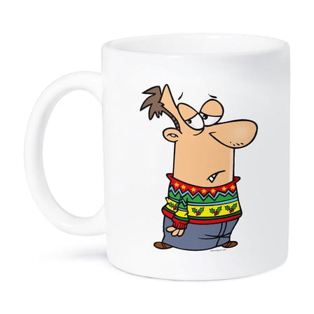 3dRose, Ugly Christmas Sweater Cartoon, 15oz Mug