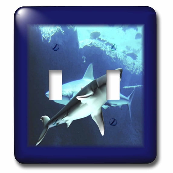 3dRose, Underwater Sharks, double toggle switch