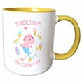 thumbnail image 1 of 3drose, Unicorn Mermaid Tonsils Out, Ice Cream in Mermicorndesign, 15oz Two-tone Yellow Mug, 1 of 6