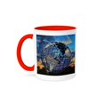 thumbnail image 1 of 3dRose, Unisphere Sunset Globe Sculpture, 11oz Two-Tone Red Mug, 1 of 3