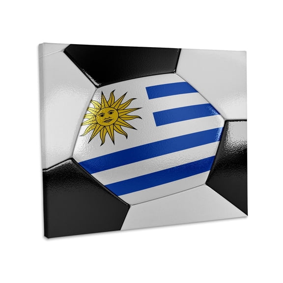 3dRose, Uruguay Soccer Ball, Museum Grade Canvas Wrap 14x11