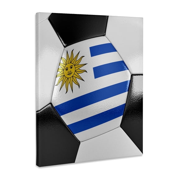 3dRose, Uruguay Soccer Ball, Museum Grade Canvas Wrap 8x10