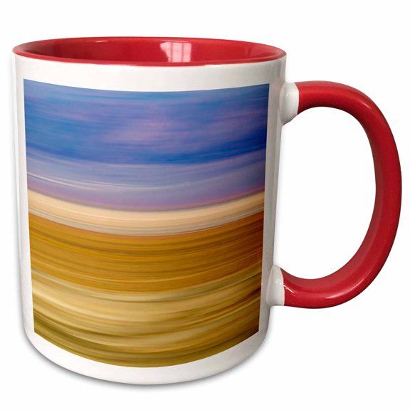 3drose, Usa, California, Trona Pinnacles. Motion Blur Abstract of Desert., 11oz Two-tone Red Mug