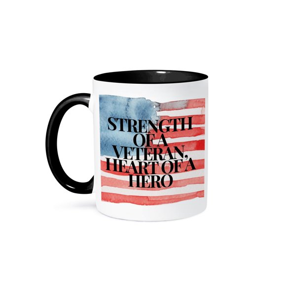 3drose, Veterans Pride Nations Glory, 11oz Two-tone Black Mug