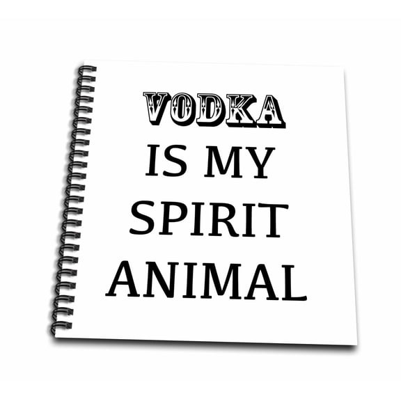 3dRose, VODKA IS MY SPIRIT ANIMAL, Mini Notepad 4 x 4 inch
