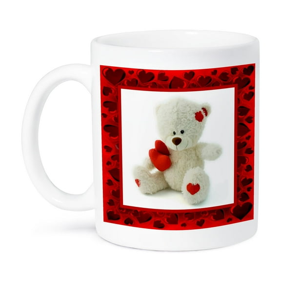 3dRose, Valentine Teddy, 15oz Mug