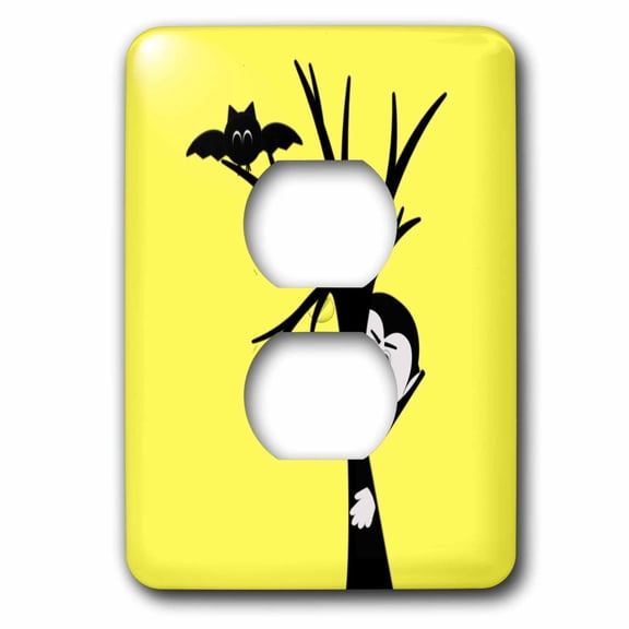 3dRose, Vampire Hiding Behind a Tree, 2 plug outlet cover