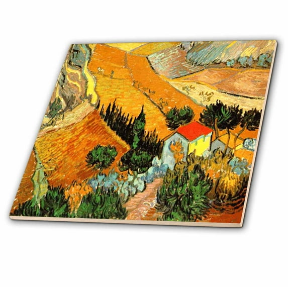 3dRose, Van Gogh Landscape, 6 Inch Ceramic Tile