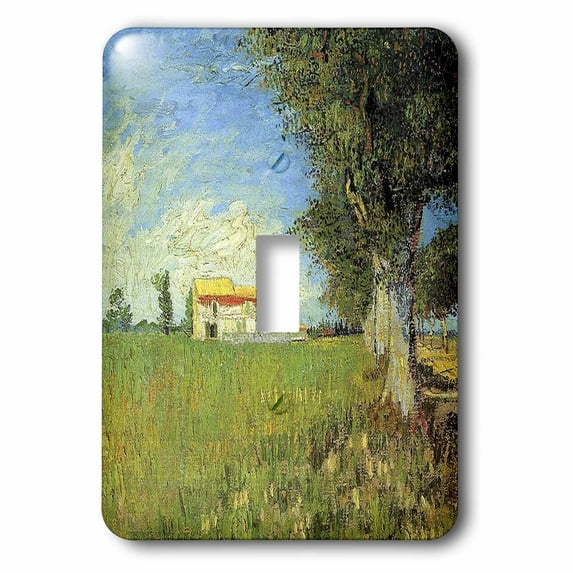 3dRose, Van Goghs Wheat Fields Painting, single toggle switch