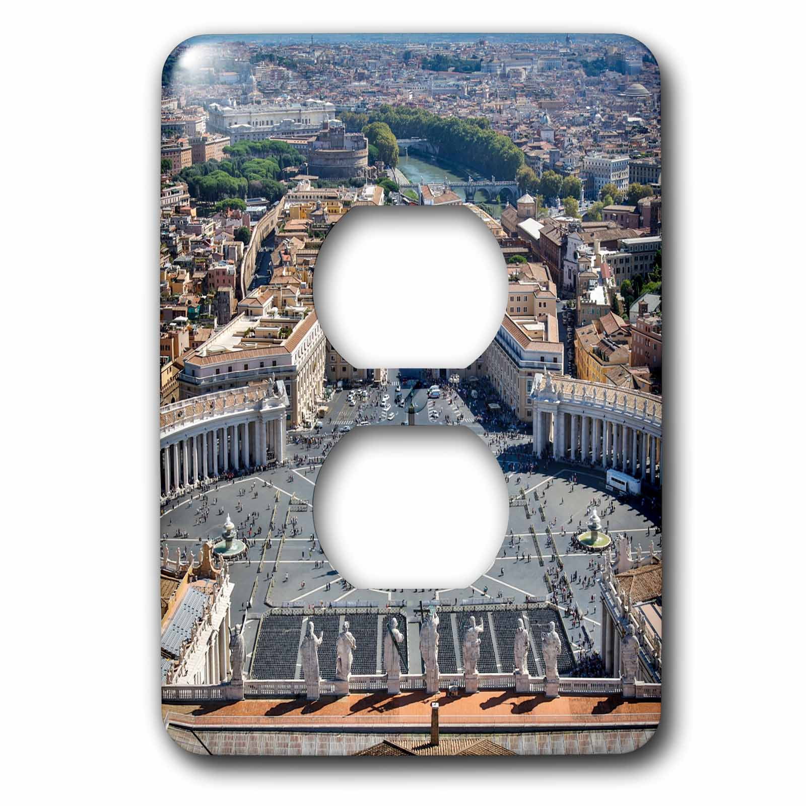 3dRose, Vatican City, Italy, St. Peters Square, 2 plug outlet cover
