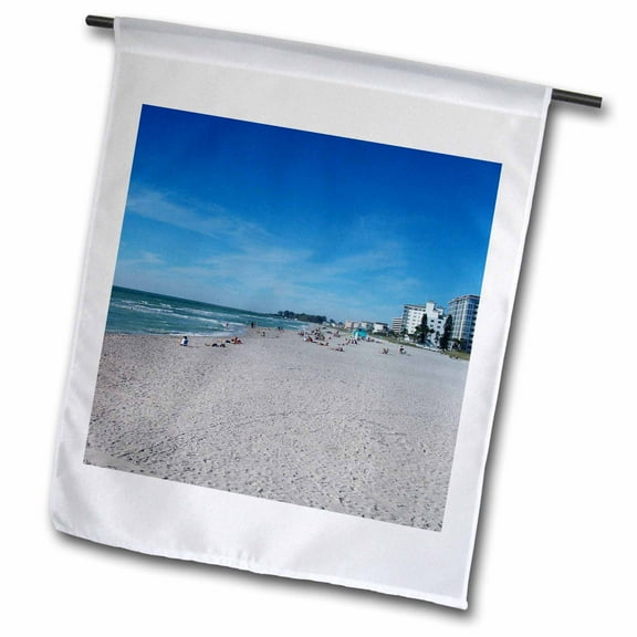 3dRose, Venice Beach Florida, 12 x 18 inch Garden Flag