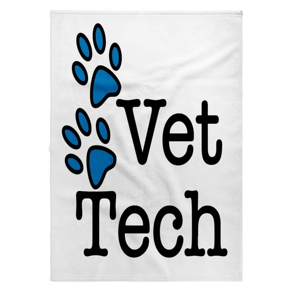 3dRose, Vet Tech, Blue , 22x30 Bath Hand Pool Towel