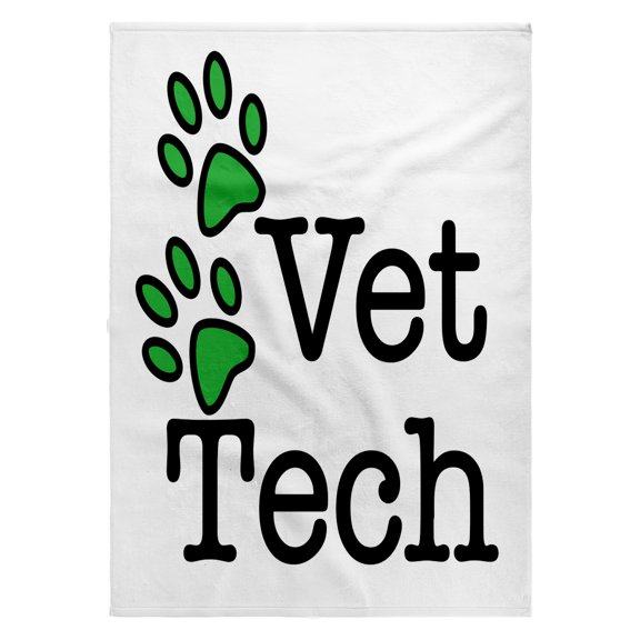 3dRose, Vet Tech, Green, 22x30 Bath Hand Pool Towel