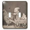 thumbnail image 1 of 3dRose, Victorian Photo Rooster Pulling Bunny, double toggle switch, 1 of 1