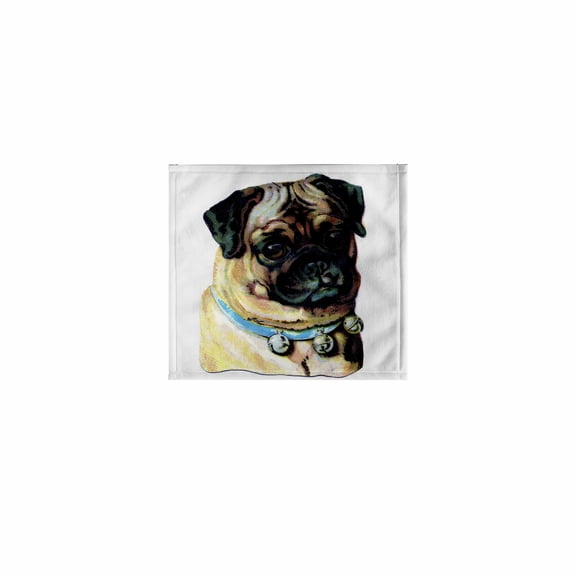 3dRose, Victorian Pug Dog Portrait, 11x12 Wash Cloth for Face and Body