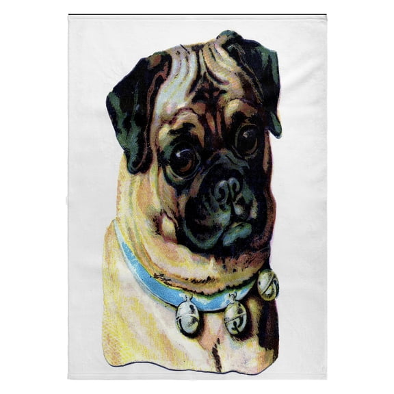 3dRose, Victorian Pug Dog Portrait, 22x30 Bath Hand Pool Towel