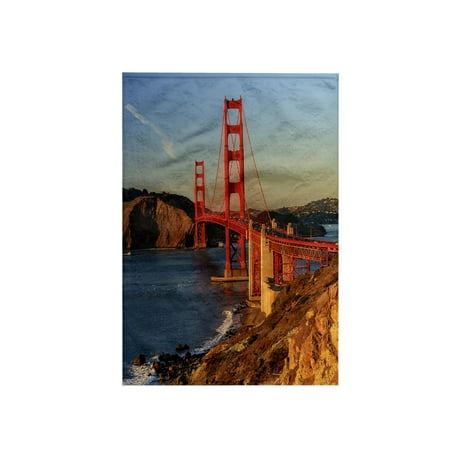 3dRose, View of Golden Gate Bridge, San Francisco, California, USA, 15x22 Hand Towel