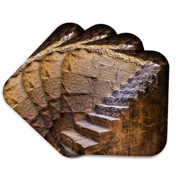 3drose, View of the Atlas Film Studio. Morocco, Ouarzazate Province., Set of 4 Coasters - Soft