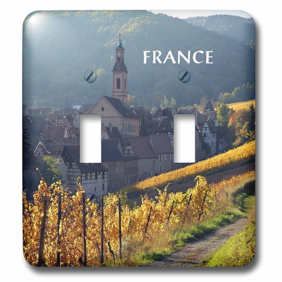 3dRose, Village In France, double toggle switch
