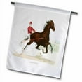 thumbnail image 1 of 3dRose, Vintage Abstract Racing Horse n Jockey, 18 x 27 inch Garden Flag, 1 of 1