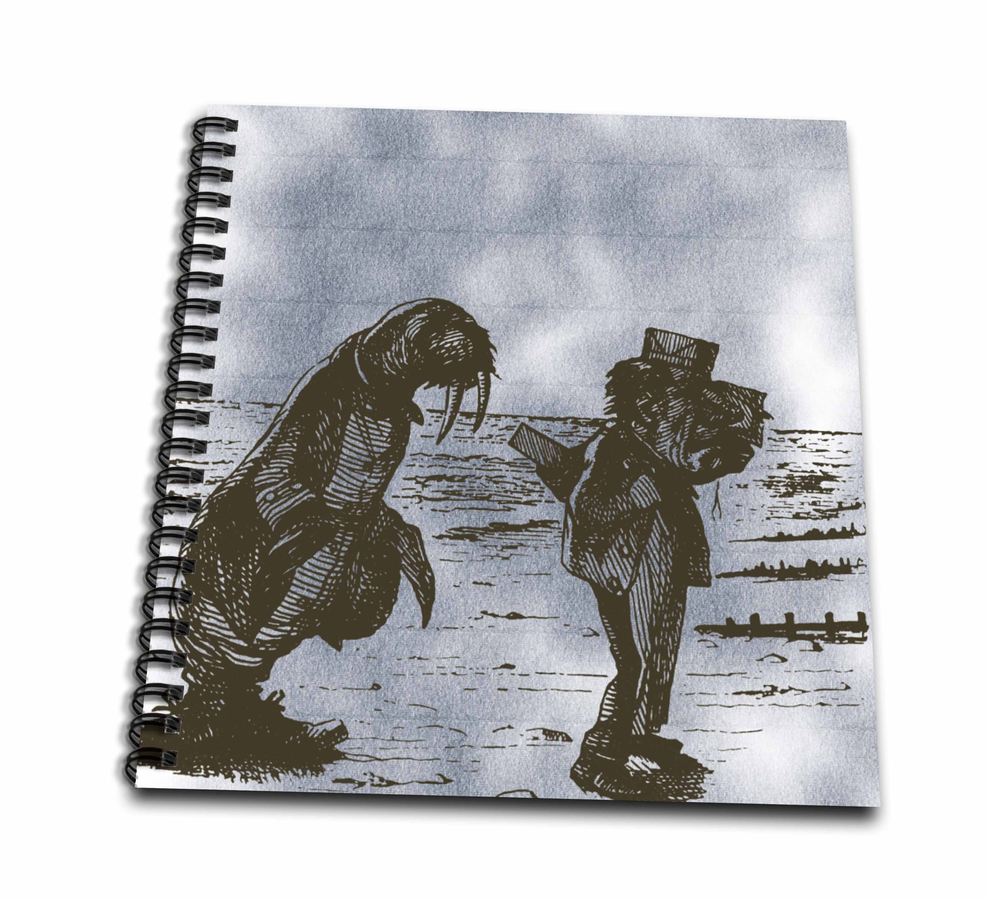 3dRose, Vintage Alice in Wonderland Walrus, Memory Book 12 x 12 inch