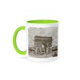 thumbnail image 1 of Vintage Arc De Triomphe - France, 11oz Two-Tone Green Mug, 1 of 7