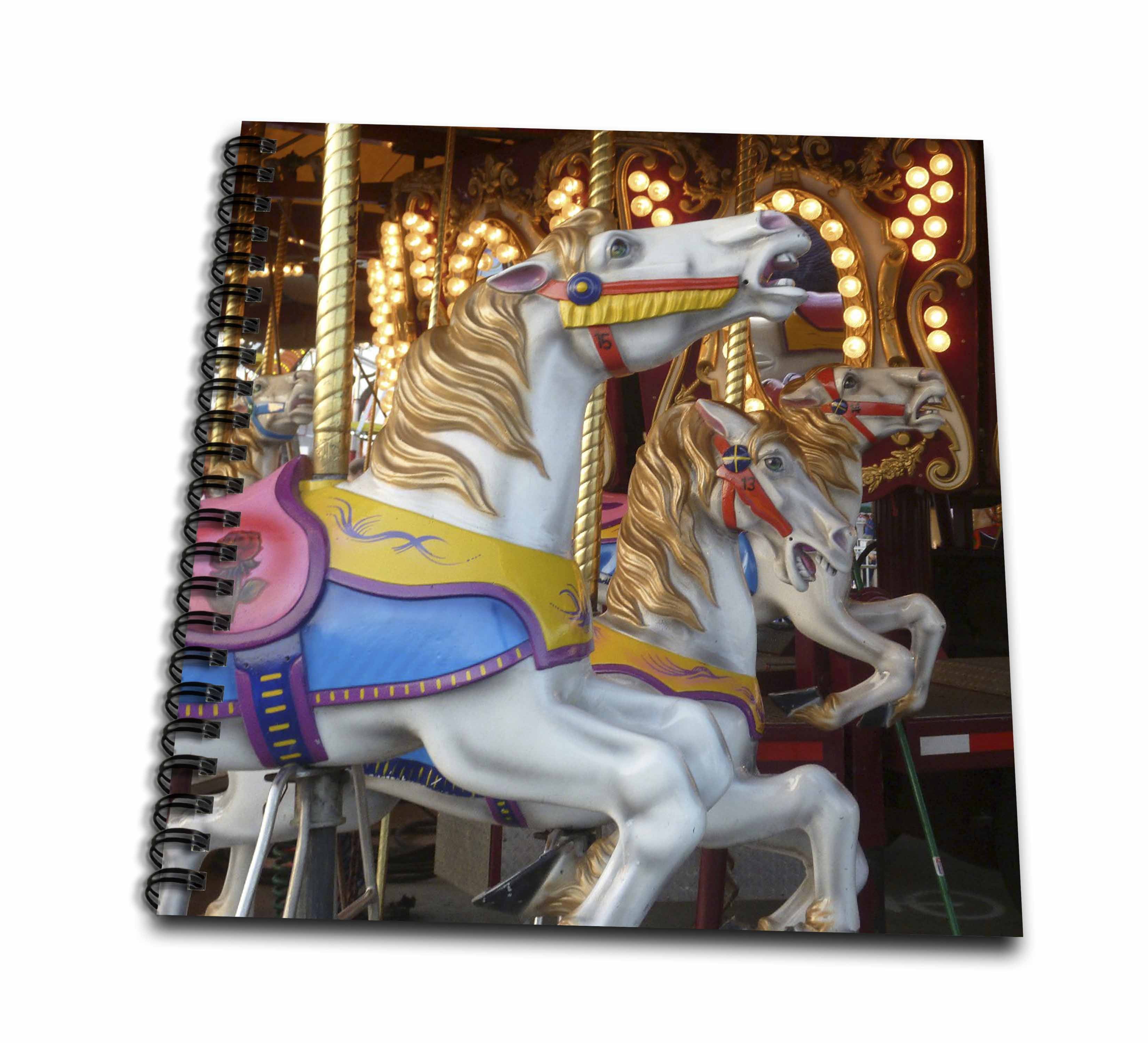 3dRose, Vintage Carousel II, Memory Book 12 x 12 inch