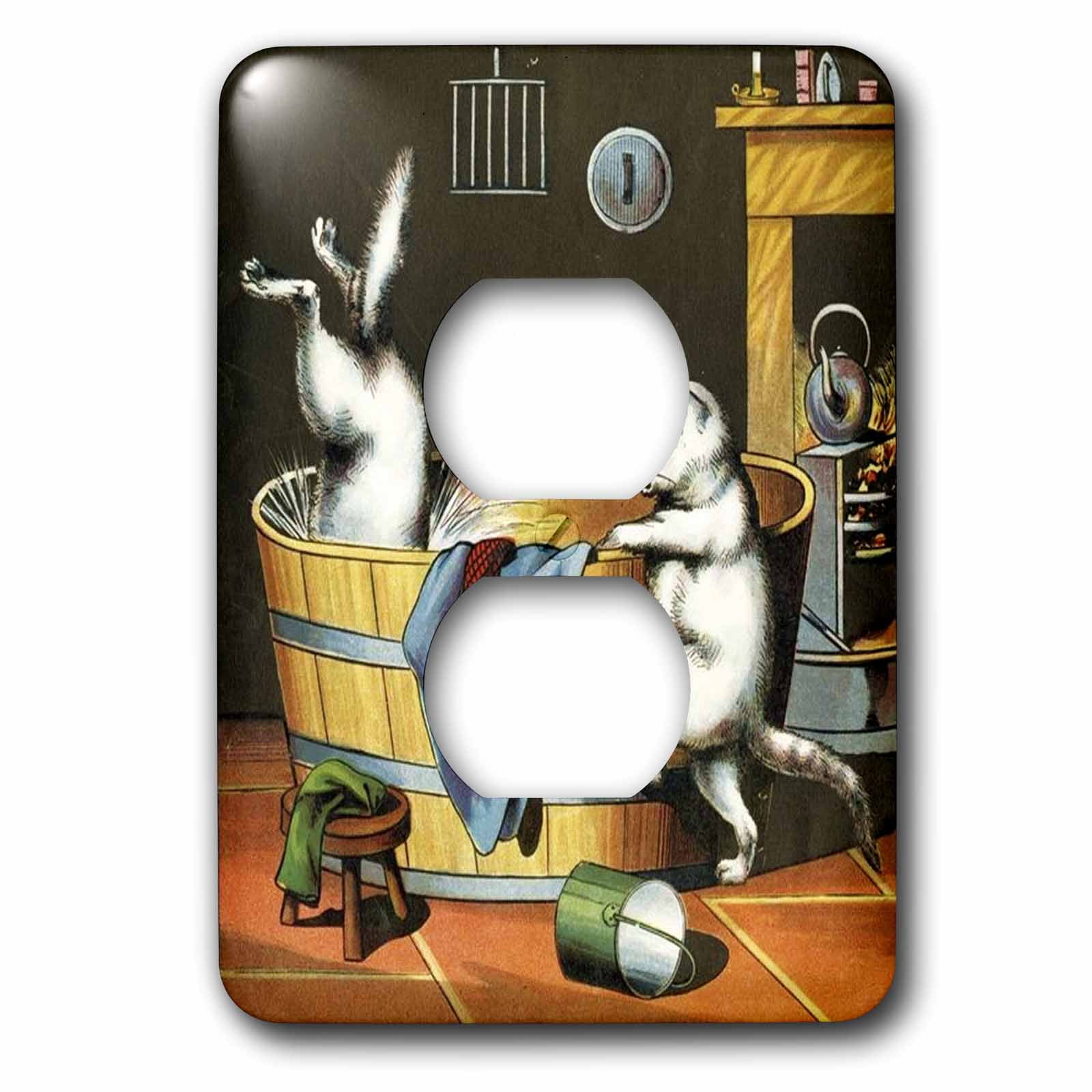 3dRose, Vintage Cat Humor, 2 plug outlet cover