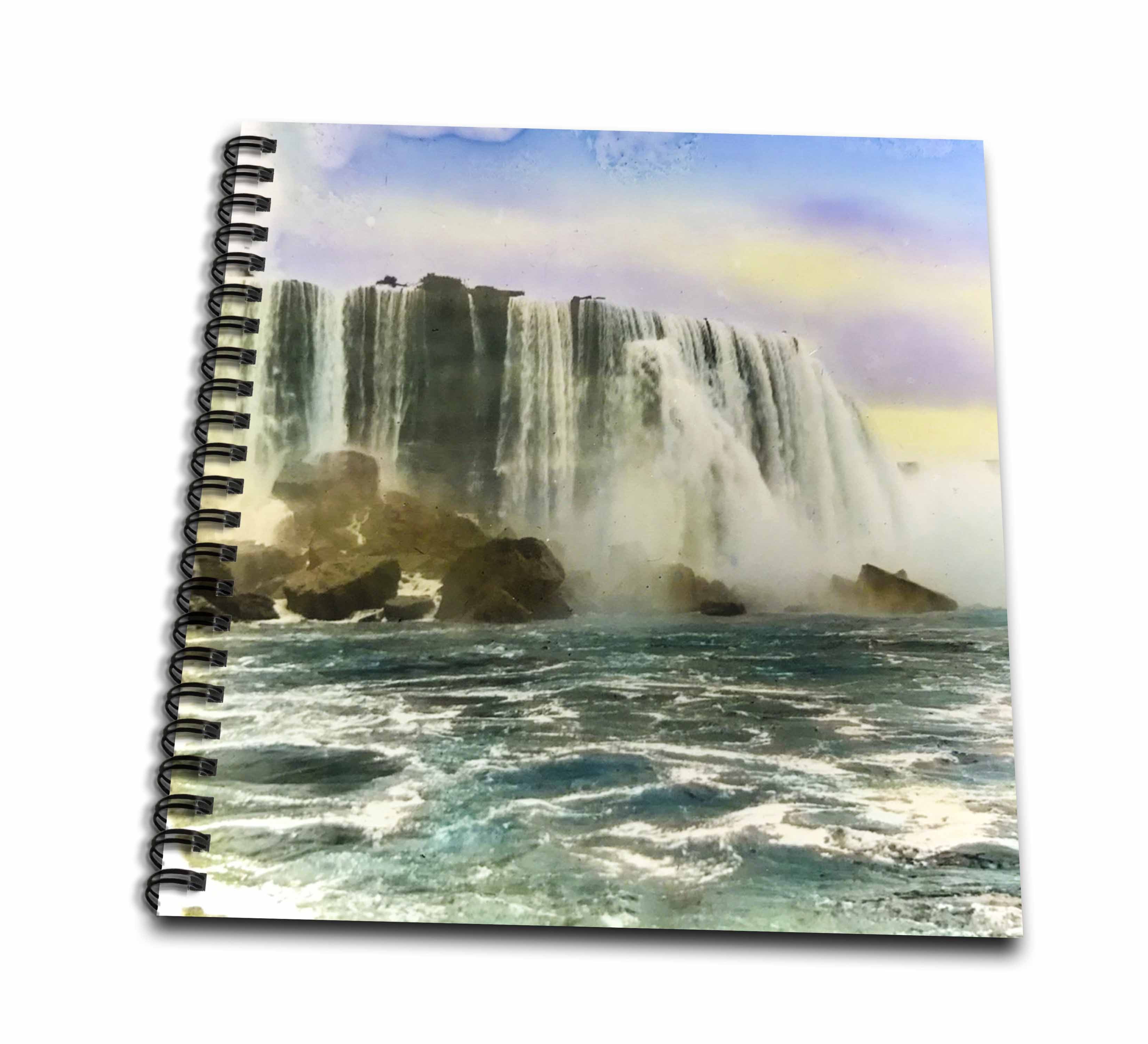3dRose, Vintage Hand Colored Niagara Falls Early 1900s, Memory Book 12 x 12 inch