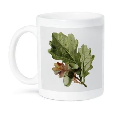 3dRose,  Vintage Oak Leaves And Acorns Digital Nature Oil Painting, 11oz Mug