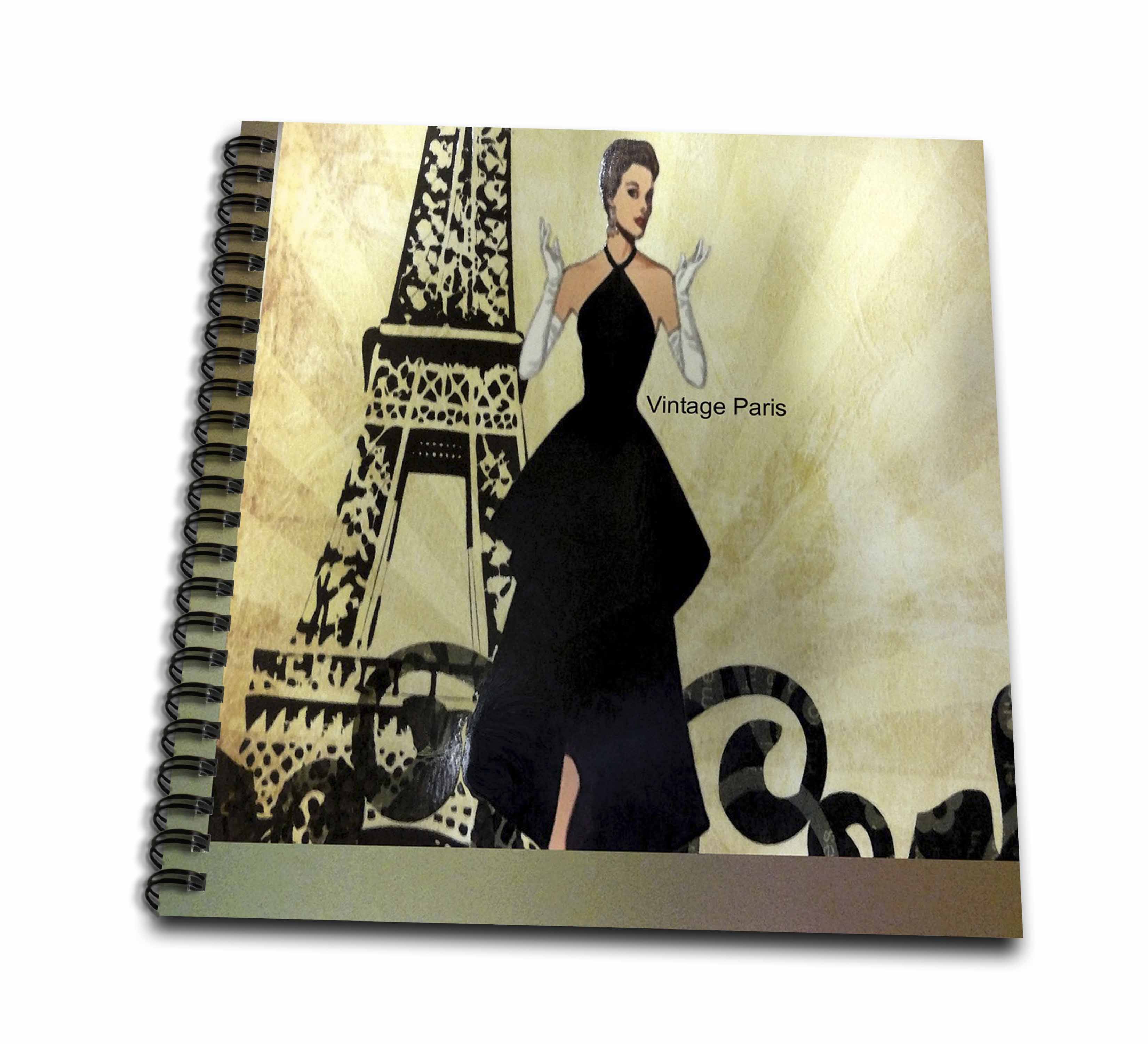 3dRose, Vintage Paris, Memory Book 12 x 12 inch