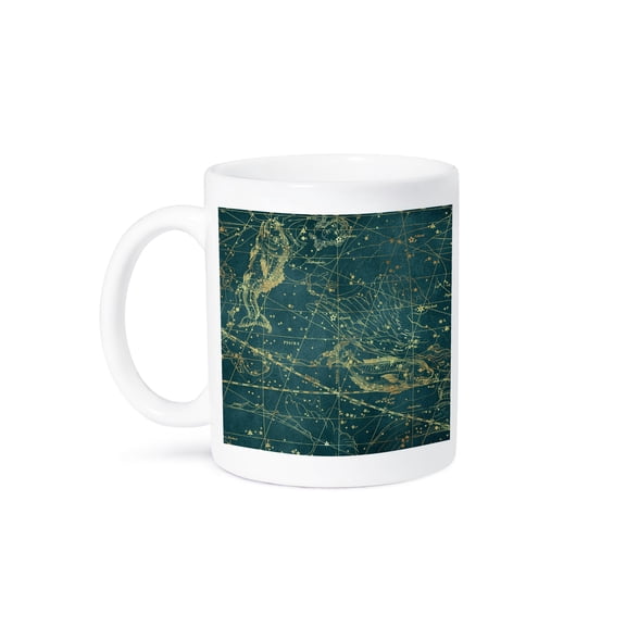 3dRose, Vintage Star Map. Zodiac constellations of Pisces or fishes, 15oz Mug