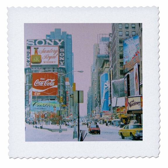 3dRose, Vintage Times Square, 6x6 inch quilt square