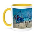 thumbnail image 1 of 3dRose, Vintage United States Coast Guard Rescue, 15oz Two-Tone Yellow Mug, 1 of 7